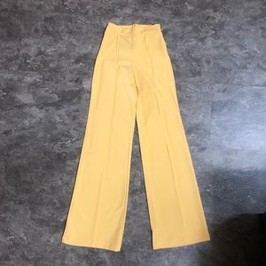 Fashion Nova Yellow High-Waisted Pants